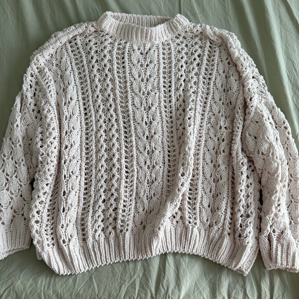 Forever 21 Cream Knit Sweater